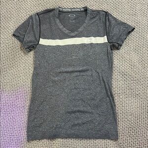 Oakley Gray V-Neck Active T-Shirt